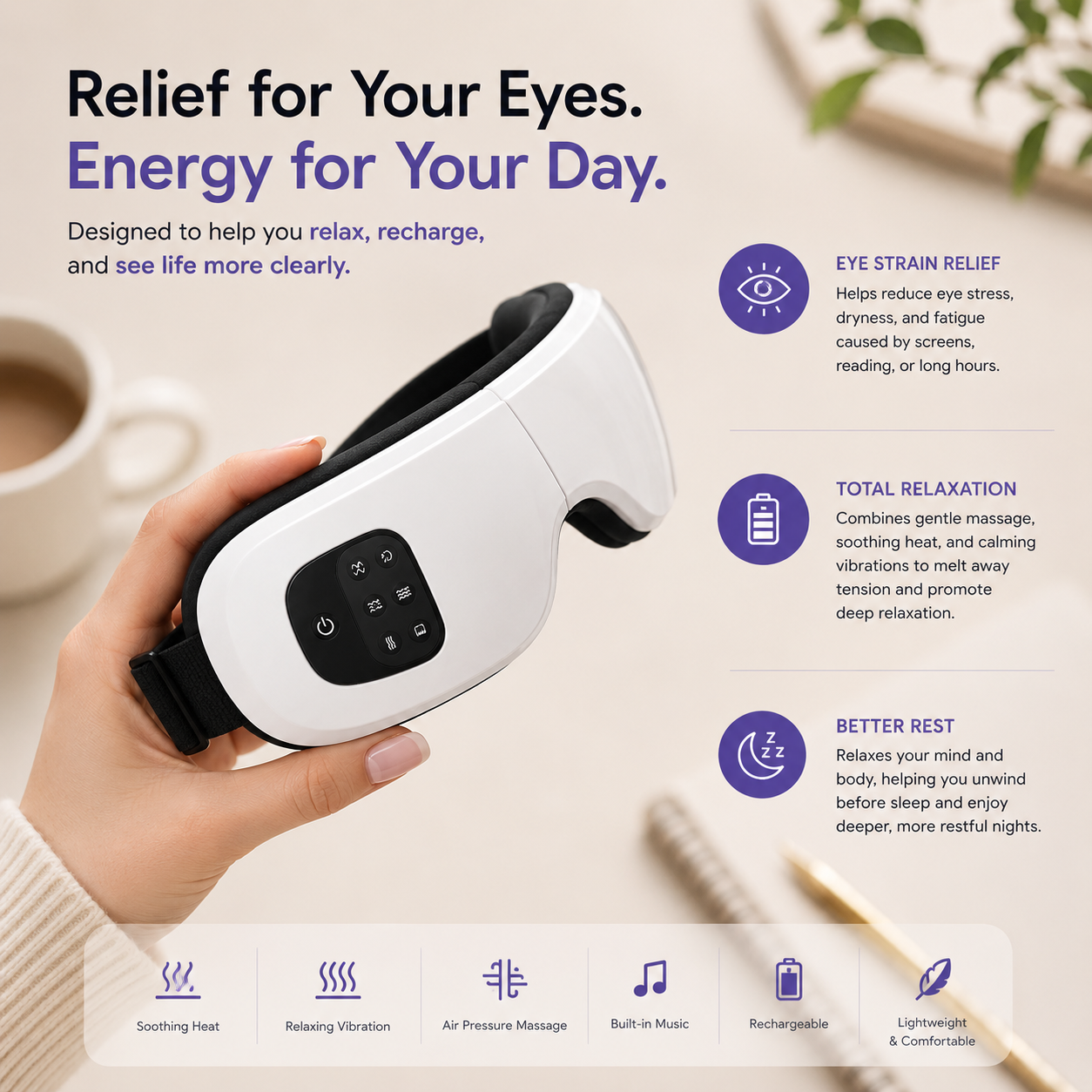 Steam Eye Massager By Aliver